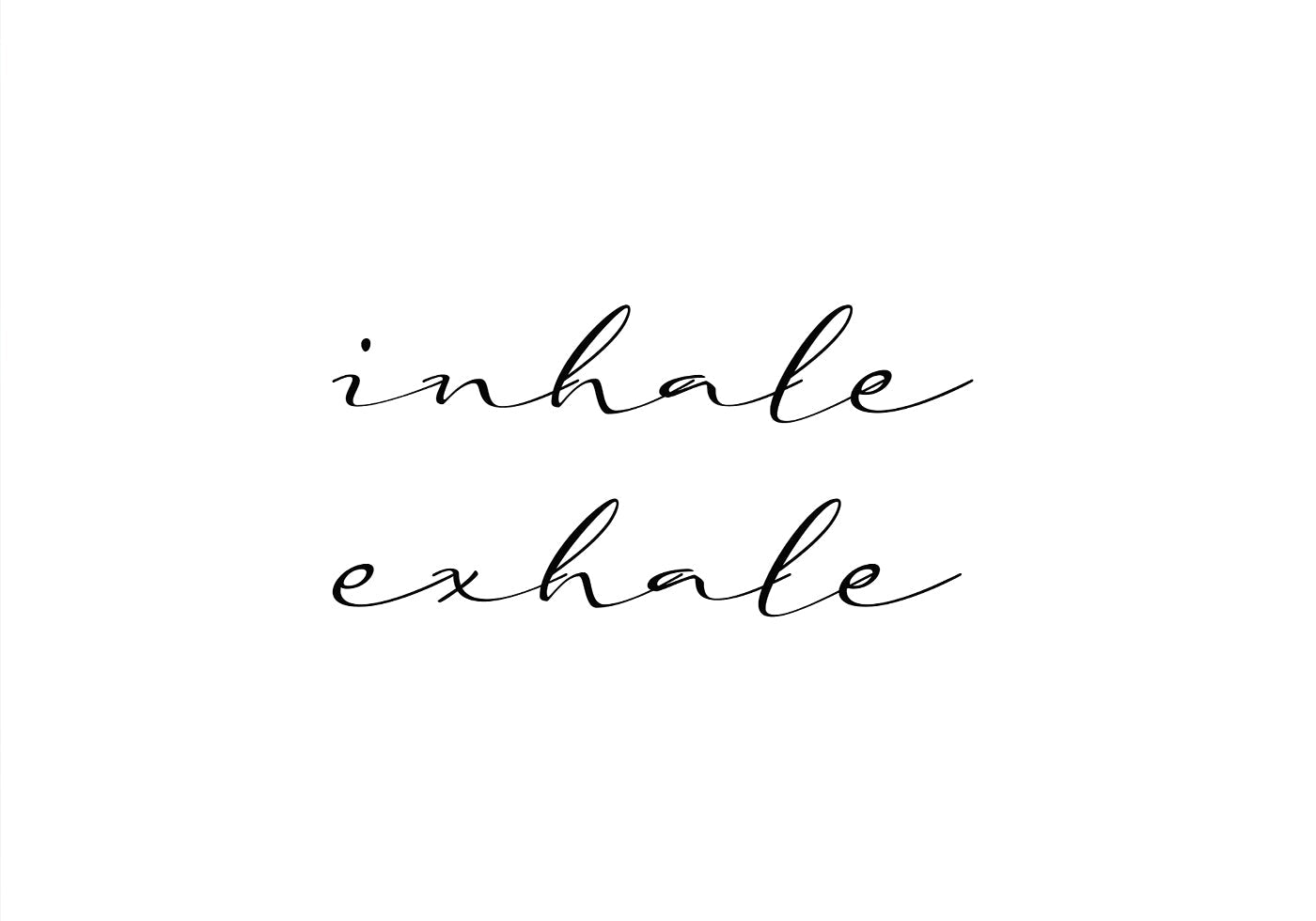 Breathe Easy: Inhale Exhale Minimalist Art Poster