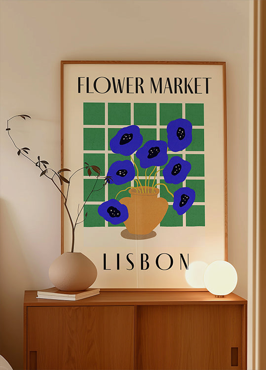 Flower Market Lisbon Portugal Poster