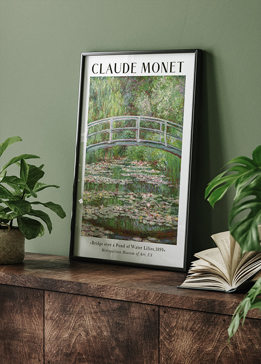 Claude Monet - Bridge Over a Pond of Water Lilies Poster