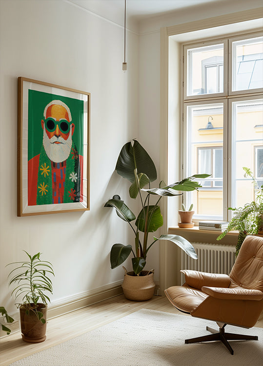 Sunny Santa Style Poster