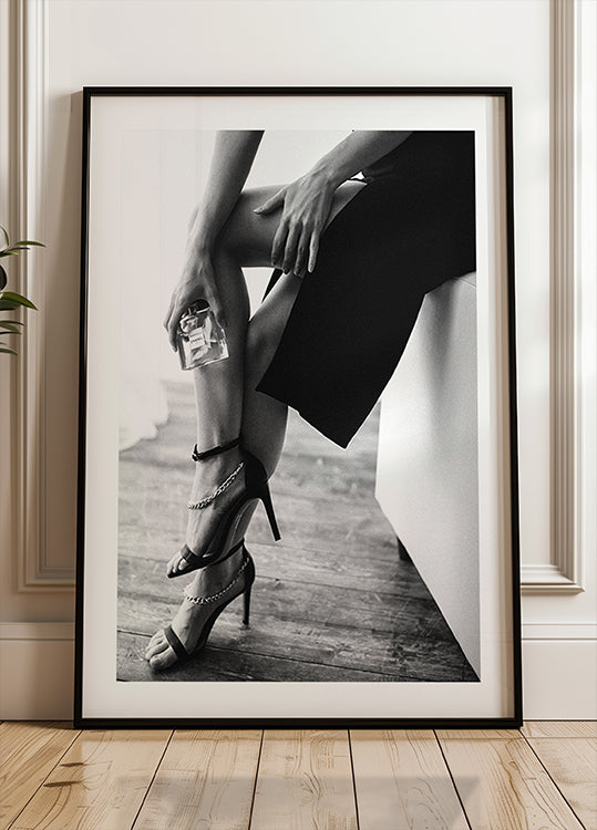 Luxury Heels with Perfume Poster