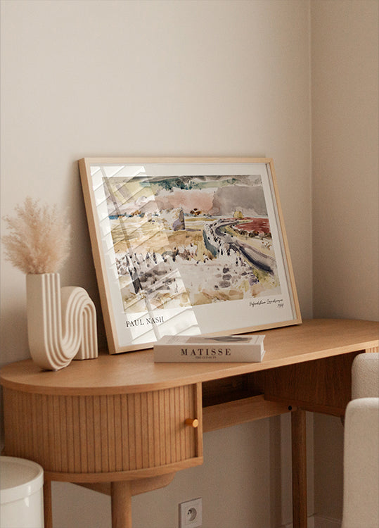 Oxfordshire Landscape Paul Nash British Watercolor Painting Poster