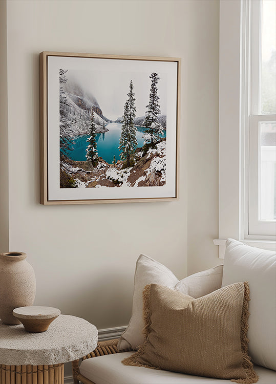 Snow at Moraine Poster