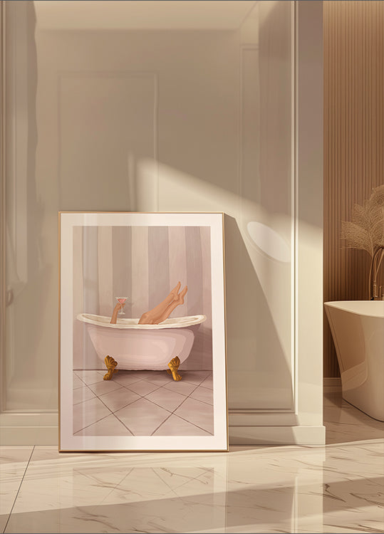 Clawfoot Bathtub Girl Poster