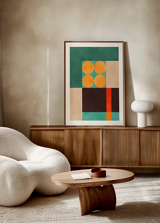 Colorful geometric composition 6 Poster