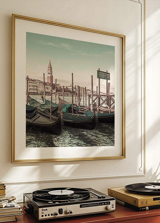 VENICE Grand Canal and Gondolas | urban vintage style Poster