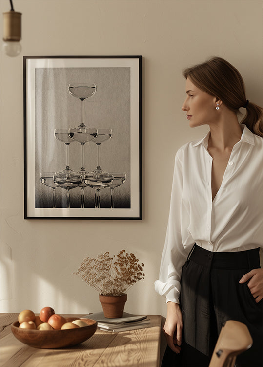 Champagne tower No.9 Poster