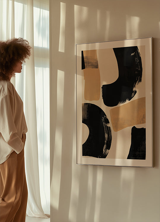 Solid Brush Strokes Poster