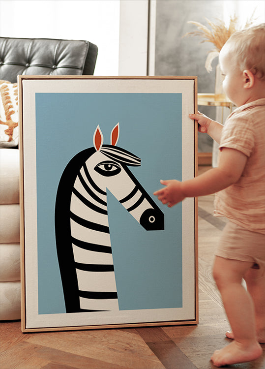 Bold Graphic Zebra Poster