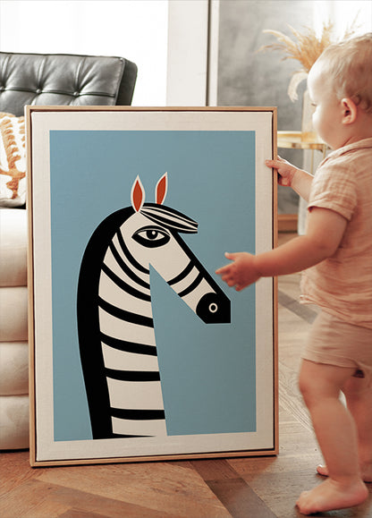 Bold Graphic Zebra Poster