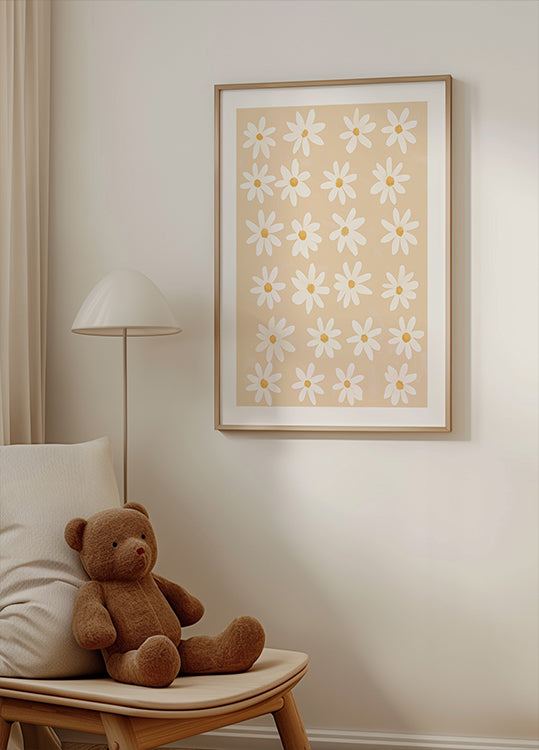 Whimsical Daisy Field Poster