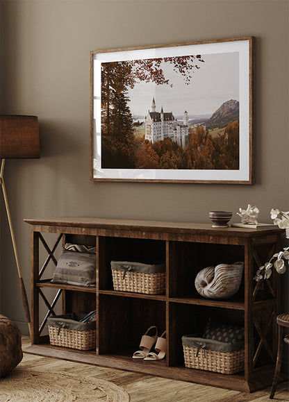 Neuschwanstein Castle in Autumn Poster