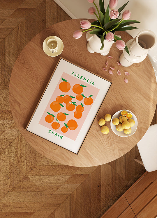 Flower Market Oranges Poster