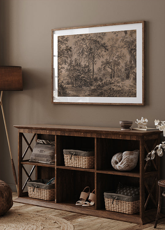 Anthonie Waterloo Wooded Landscape Poster
