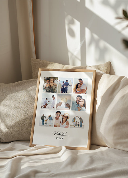 Personalized Couple Photo Collage Poster