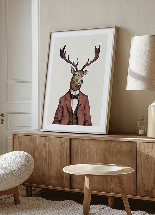 A deer With Human Attire Poster