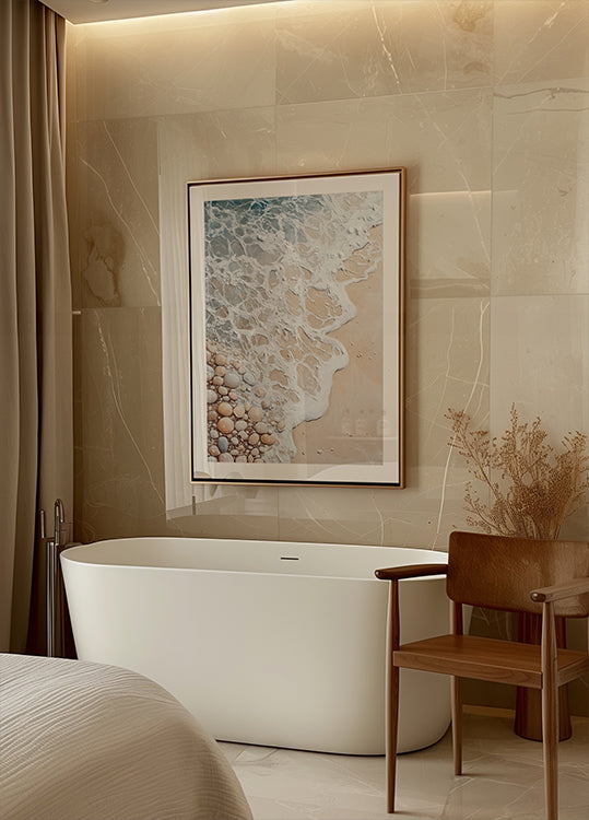 Foam and Pebbles Poster