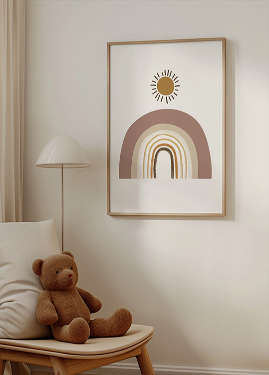 Boho Rainbow and Sun Poster