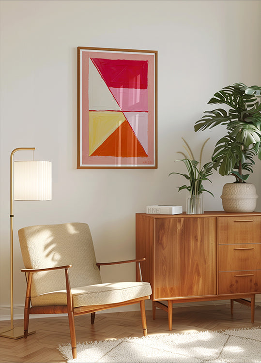 Geometric Warmth Poster
