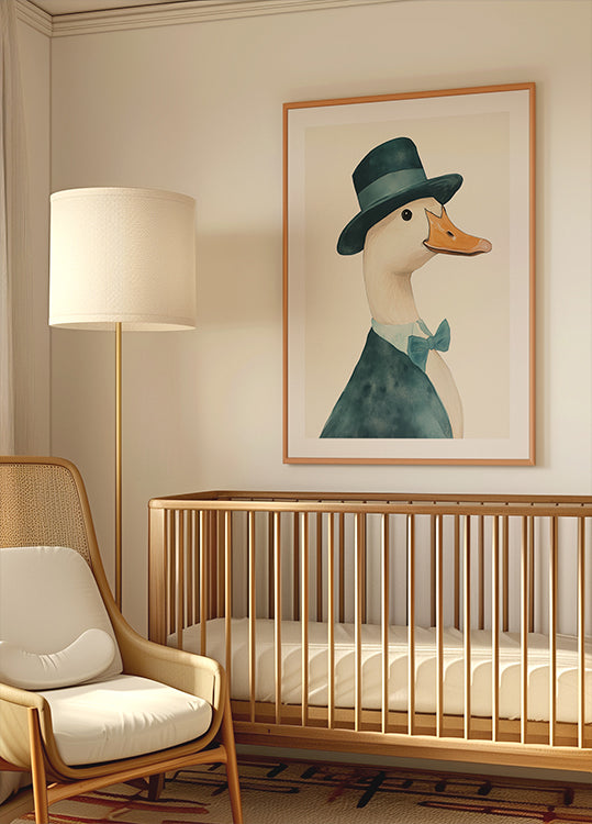 Gentleman Duck in Bowtie  Poster