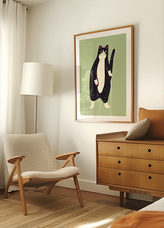 Black and white cat No.2 Poster