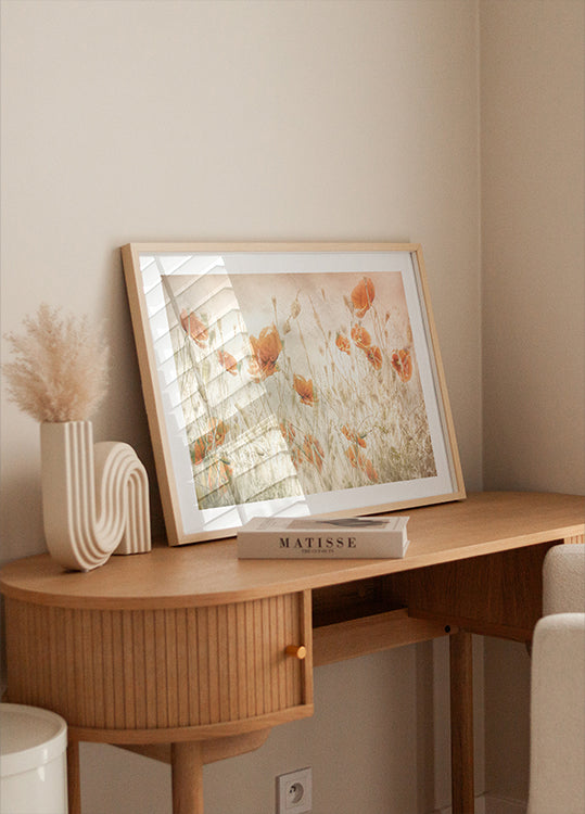 Poppies in the field Poster