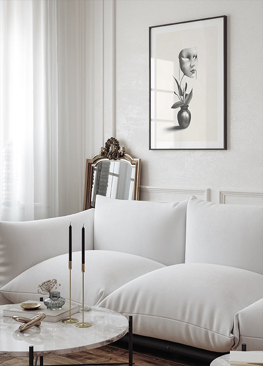 Mask in a Plant Poster