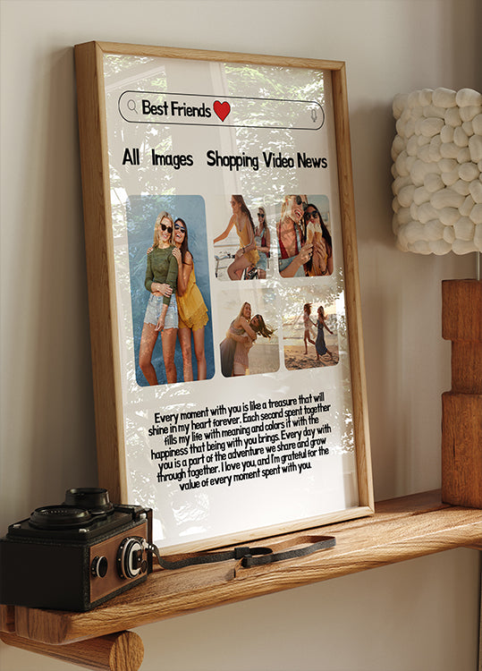 Best Friends Photo Collage Poster