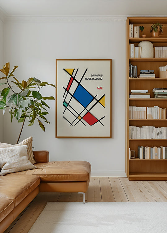 Bauhaus Geometric Design Retro Poster