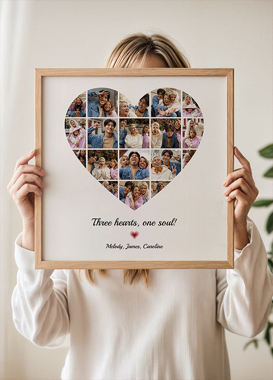 Heart Photo Collage Personal Poster