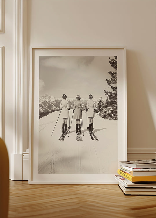 Vintage Glamour Skiers Poster