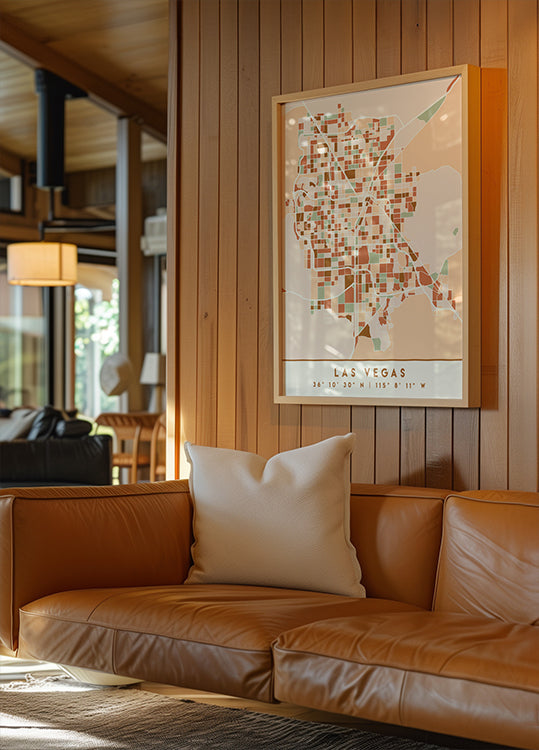 Black Maps Earth Tones 38 Poster