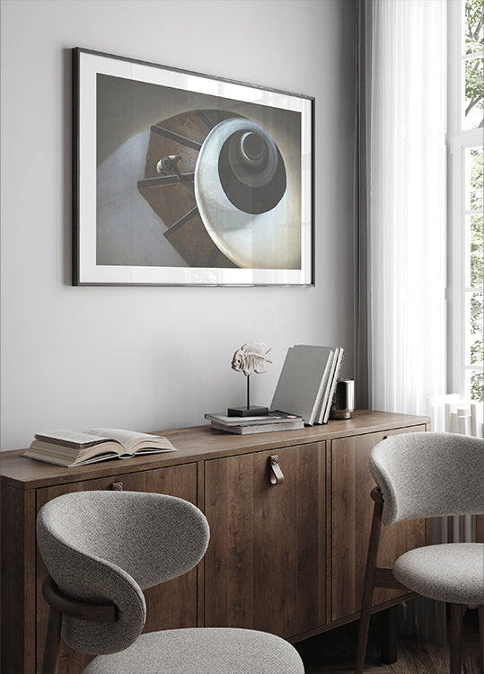 Spiral Staircase Perspective Poster
