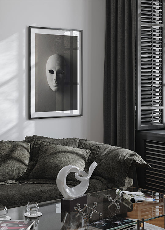Mask on the Wall Poster