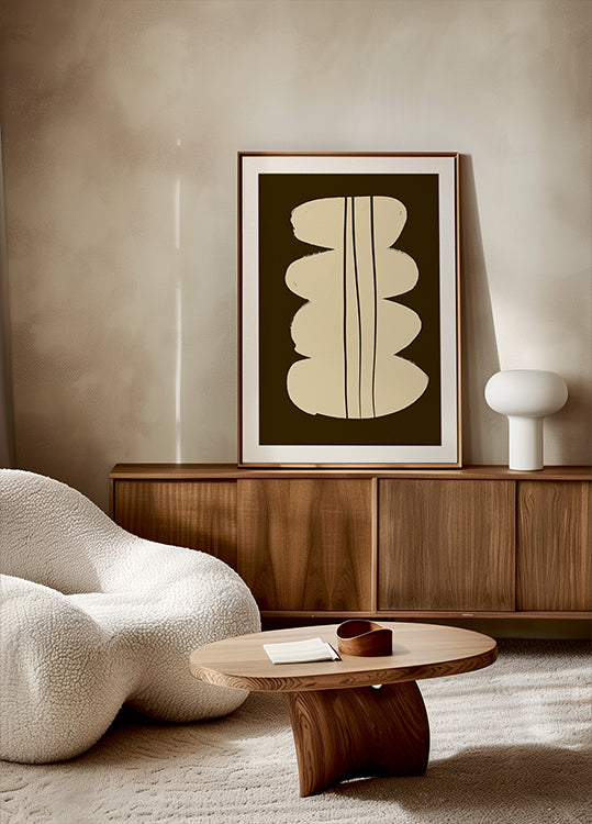 Curved Lines Harmony Poster