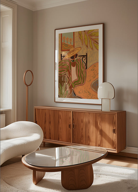 Lady in Stripe Poster