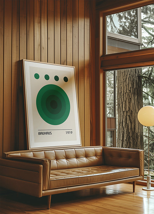 Bauhaus Colors Green Poster