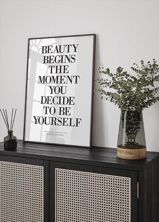 Coco Chanel - Beauty Begins Poster