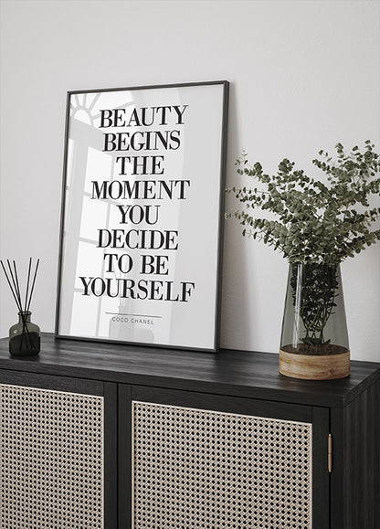 Coco Chanel - Beauty Begins Poster