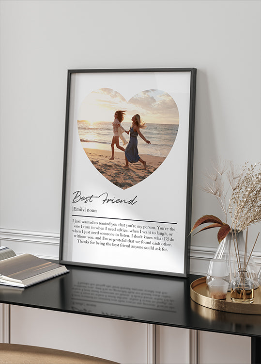Best Friend, Personalized Photo and Message Poster