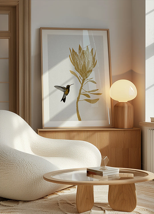 Hummingbird & Flower I