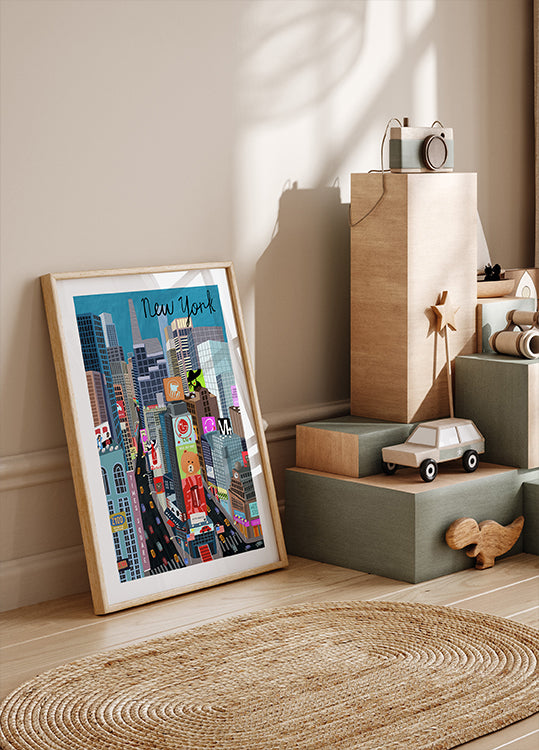 Times Square, New York Illustration by Artist Carla Daly Poster