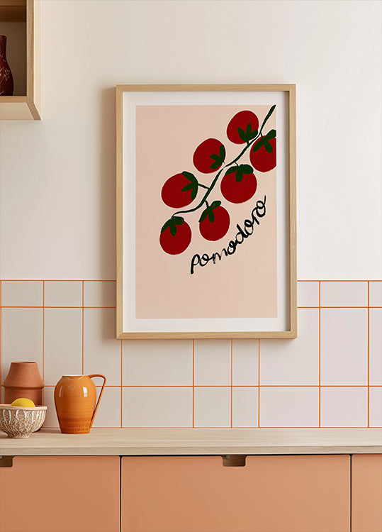 Pomodoro Tomato Italian Food Poster
