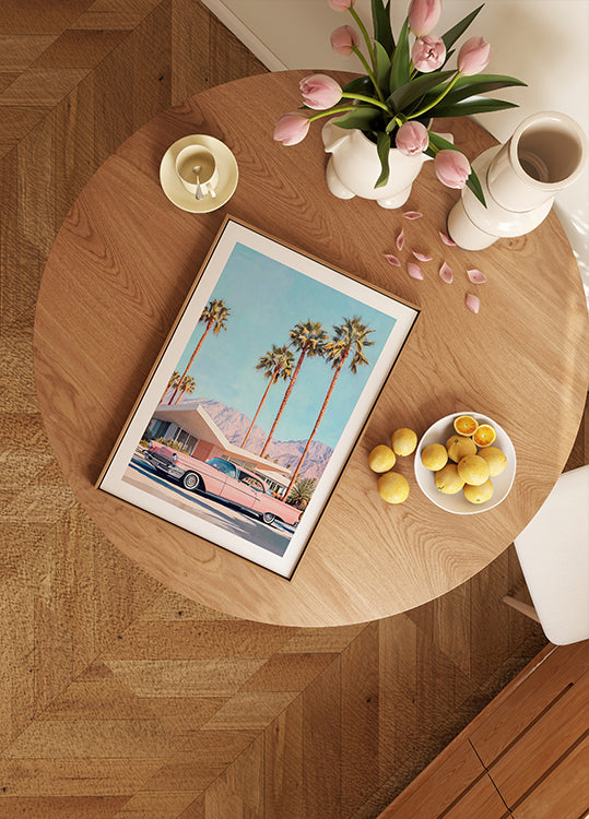 California Vintage Car Poster