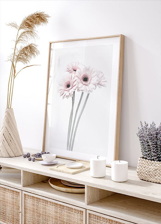 Pink Flowers  Poster
