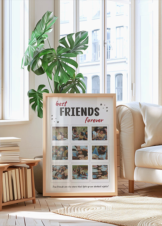Best Friends Forever Personalized Photo Collage Poster