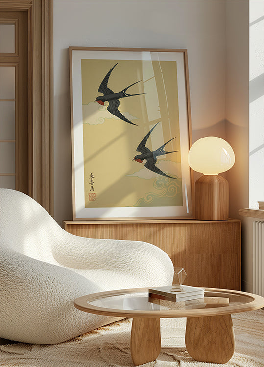 Swallows in Flight Poster