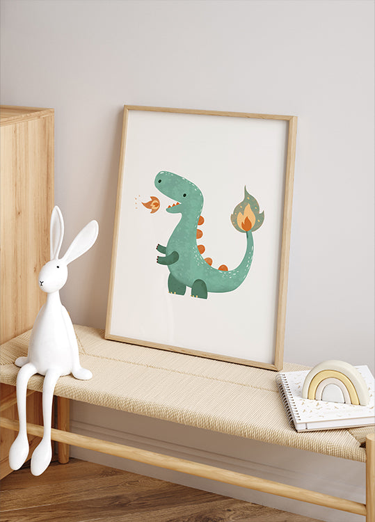 Fire Dino Poster