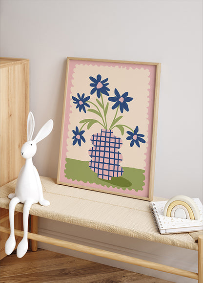 Cute Flowers in a Vase Poster