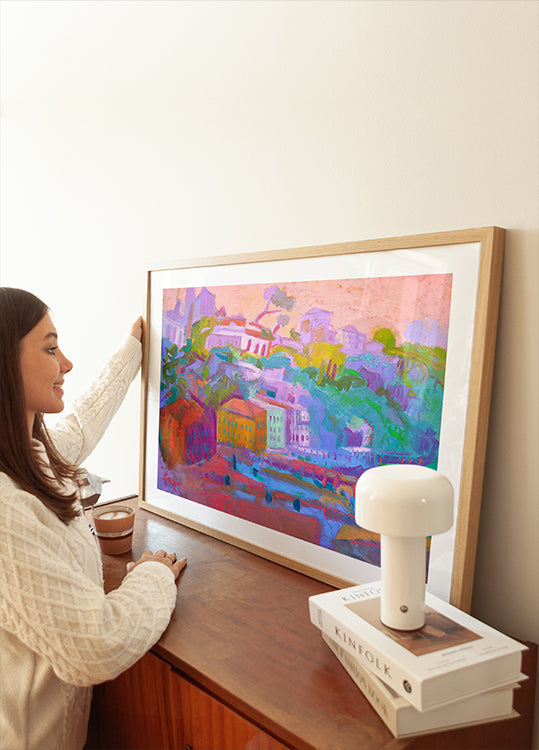 Colorful Hillside Scene